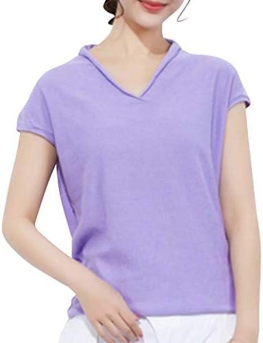 Amazon マノンクローゼット サマーセーター Vネック フレンチスリーブ 半袖 カットソー レディースファッション レディース レディース セーター Vネックセーター 韓国ファッション 薄手 厚手 大きいサイズ Tシャツ トップス ドルマンスリーブ ペアルック レディースt