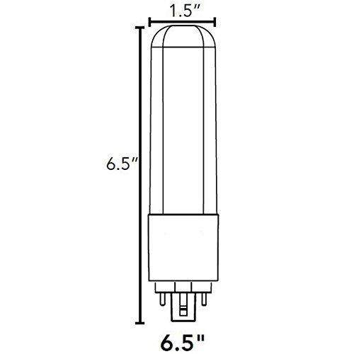 LED PL G24 Bulb Lamp 10W=(18W Equivalent) Compact Fluorescent Lamp Replacement; Non Dimmable; 40,000 Life Hours; Ballast Compatible; 120V; 5000K (4 Pack)