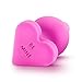 Play with Me - Naughty Candy Heart - Be Mine - Smooth Satin Finish Heart Shaped Bottom Anal Butt Plug - Platinum Silicone - Sex Toy for Men and Women (Pink)