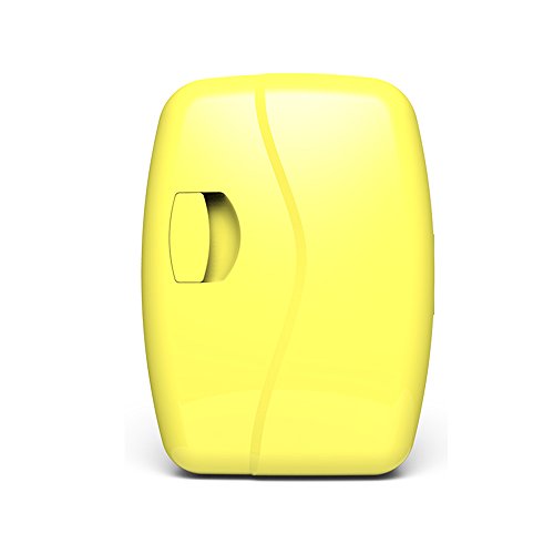 Click Here to See More Images MS Car refrigerator - 5L Car Refrigerator Mini Fridge Refrigeration Travel Refrigerator Student Dormitory Freezer Portable Cold Box (Color : Yellow)