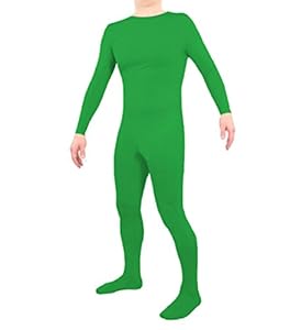 Ensnovo Adult Lycra Spandex One Piece Unitard Full Bodysuit Costume Green, L