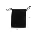 (10) Medium Velvet Black Pouches With Drawstrings