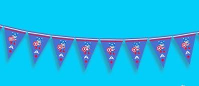Theme Birthday Banner, 1pc (Captain America)