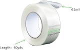 MEETOZ Transparent Filament Tape 3 Rolls 2 Inch x 60 Yds Heavy Duty Fiberglass view 2