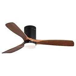 Sofucor 52 Inch Low Profile Ceiling Fan with Lights