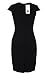 ACEVOG Women's Elegant Button Pencil Dress Work Wear Business Dress Black
