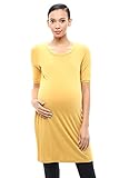 Carapace Clothing Women's Maternity Summer Spring Casual Fashion Jersey T-Shirt Dress - MustardMedium