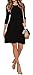 VIISHOW Women's Long Sleeve Casual Loose T-Shirt Dress Black,Medium