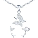 Elli Dames Sieraden Set Dames Cross Pendant Trend en Crystal Plug in