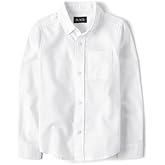 The Children's Place,Long Sleeve Husky Button Down Shirt,White,XL_(14H)