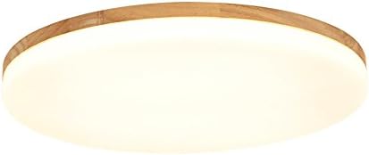 SJUN Ceiling Light Wood Living Room Lamp Round Flat Living Room Lamp Wood Lamp Oak Ceiling Lamp Bedroom Vintage Lamp Ceiling Light With Led Room Lamp Kitchen Lamp