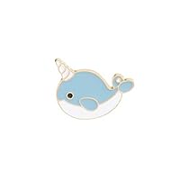 GloryMM Cartoon Creative Ocean Animal Enamel Brooches Pins Shark Whale Badges Clothing Fashion Metal Brooch Decoration,Blue