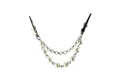 Pearl & Chain Sweater Guard with Slim Clip - Retro Vintage Style by Hey Viv !