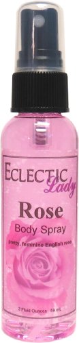 Eclectic Lady Rose Body Spray, 2 ounces, Body Mist for Women with Clean, Light & Gentle Fragrance, Cologne with Soft, Subtle Aroma For Daily Use