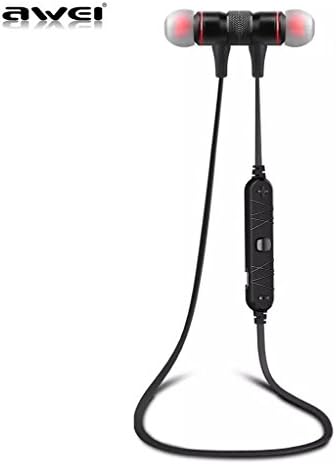 AWEI A920BL Bluetooth 4.0 Wireless Sport Exercise Stereo Noise Reduction Earbuds Build-in Microphone Earphone For Apple iPhone Galaxy S6 S5 Android Smartphones (Black)