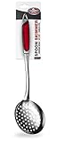 Kitchen Maestro Stainless Steel Rubber Coated Grip Spoon Skimmer