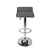 Puluomis Set of 4 Adjustable Swivel Barstools, PU Leather with Chrome Base, Gaslift Pub Counter Chairs,Grey