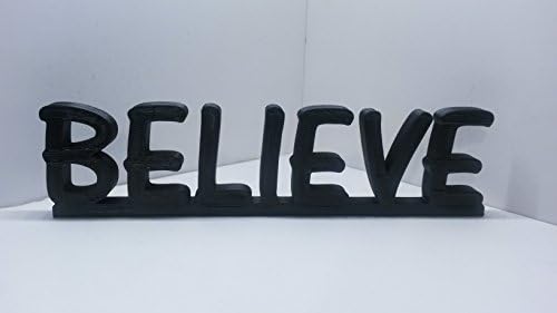 Medallurgy Believe Sign Shelf Sitter Desk Desktop Decor Window Sill Decor Wall Hanging Nightstand Night Stand Decor Word Art