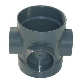 Brett Martin 110mm Soil Triple Boss Pipe with Solvent Sockets Black BS425B