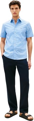Popeline Flex PRT RF BD S/S MW0MW43140 pour Homme, Bleu, M