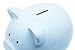 Pearhead Ceramic Piggy Bank, Nursery Decor, Holiday Present, Savings Coin Bank For Kids, Blue