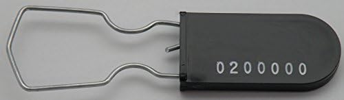 500 Black Plastic Wire Padlock Security Seals Sequentially Numbered