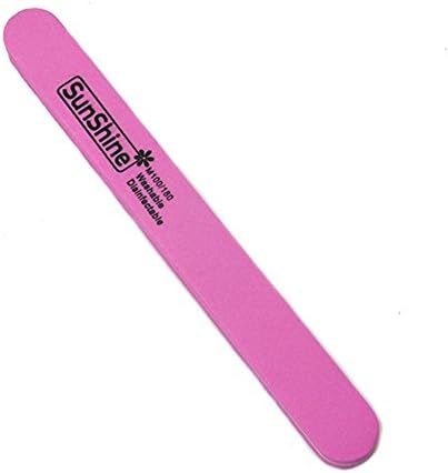 Washable Rhombu Grits Diamond Style Sunshine File Sponge Buffer Sandpapers 100/180 Nail Art Manicure Kit