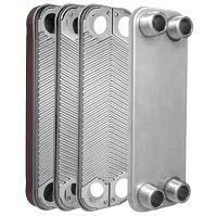 50-plate Outdoor Wood Furnace Brazed Plate Heat Exchanger, 5"x12", 1-1/4" MNPT, up to 650,000 BTU/hr