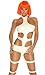 Womens Futuristic Element Strappy Stretchy Costume Bodysuit with Cutouts