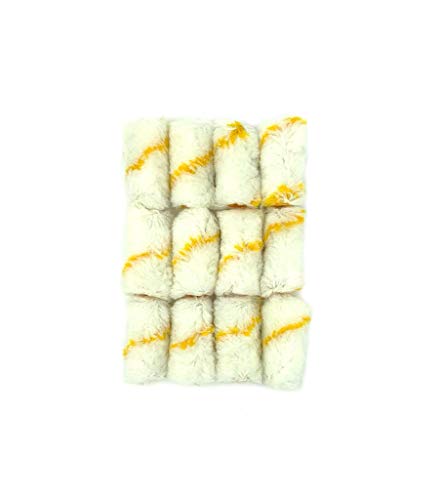 BRUFER 47145 2" Mini Paint Roller Covers, Replacements for 2"-inch Paint Roller Frames - Bulk Pack of Twelve (12) 2" Mini Paint Roller Covers Perfect for Painting Baseboards and Door Frames