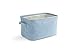 Dejaroo - Baskets for Organizing Wipes and Newborn Essentials, Diaper and Wipes Organizer, Embroidered Baby Shower Gifts for Moms, Linen Basket with Handle, 9 x 6 x 5.5 Inches, Blue