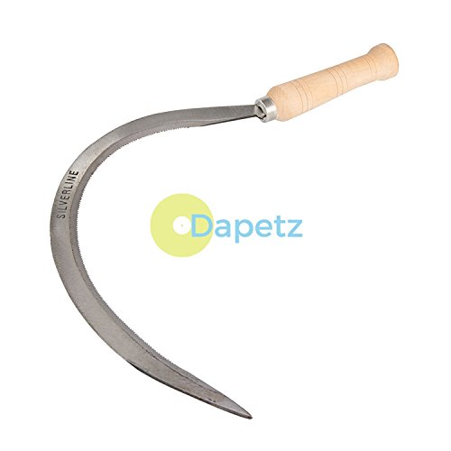 Dapetz Weed Hook 500mm Serrated Steel Sickle Weed Killer Remover Cut Touigh Weeds