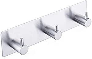 KINDPMA 3 en 1 Ganchos de Baño Adhesivos Satinada ...