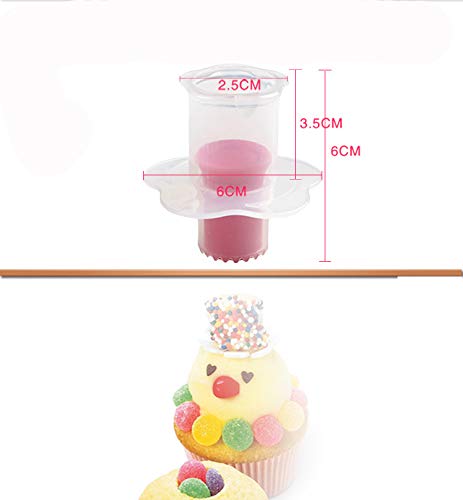 DLOnline 5 pack Cupcake Plunger Cutter Pastry Corer ï¼ŒCupcake Corerï¼ŒKitchen Cupcake Plunger Cutter Pastry Corer Decorating Divider Cake Filler