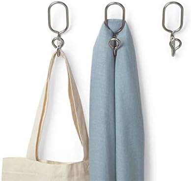 LYF Coat Rack Coat Hook Metal Wall-Mounted Coat Storage Rack Exquisite Style Home Decoration Storage Rack Safety Non-Slip Rust-Proof Coat Hook (Color : Silver, Size : 4.111CM)