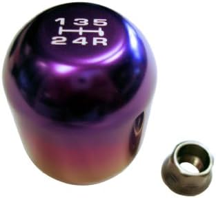 VMS Racing 10x1.25mm Thread 5 Speed Type-R Shift Knob in Blue Titanium Burn Billet Aluminum for Mitsubishi Ralliart
