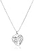 Sterling Silver Love Mother and Son Forever Heart Pendant Necklace