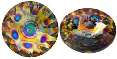 Set of 6 Swarovski Pointed Back Rivoli Stones in 12mm Peacock