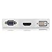 RICOV Ultimate 3-in-1 Mini DP (Thunderbolt) to 4K HDMI, DVI, VGA Adapter, Compact 1080p Mini Display (mDP) Converter for MacBook Air, MacBook Pro, iMac, iMac Mini, Surface Pro Series, Glossy White
