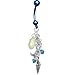 Body Candy Handcrafted Blue Ocean Mermaid Dangle Belly Button Ring Created with Swarovski Crystals