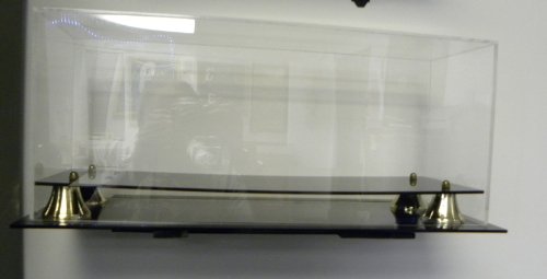 Double Mini Football Helmet Display case Black acrylic base P371DB