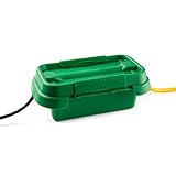 SOCKiTBOX - The Original Weatherproof Connection Box - Indoor & Outdoor Electrical Power Cord Enclosure for Timers, Extension Cables, Holiday Lights, Power Tools, Fountains & More - Size Small - Green