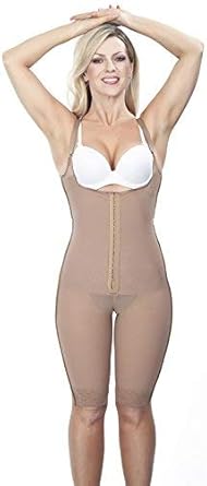 Amazon Com Lipo Express Women S Thin Strap 3 4 Leg Shapewear Fajas Colombianas Reductoras Ref 1629cocoa Clothing
