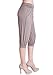 Flying Street Woman Modal Fold-Over Waist Knee Length Harem Pants
