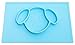 N+N Puppy Silicone Placemat for Baby & FREE BIB! Safe and Free of BPA, FDA Approved! Non Slip Feeding Placemat and Plate for Kids, Babies, Toddlers. Suction Kids Mat!(Set of 2)(Blue)