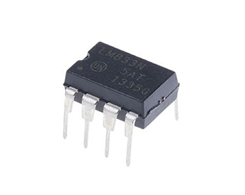 ON SEMICONDUCTOR LM833NG IC, AUDIO OP-AMP, 15MHZ, DIP-8 (Pack of 5)