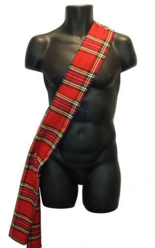 The Dragons Den 4ft Length (48" - 122cm) Traditonal Scottish Burns Night Hogmanay Tartan Sash [Royal Stewart]