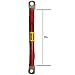 Exell Battery 2/0 Interconnecting Copper Cable, 6-inch Length with 3/8-inch Lugs, Red