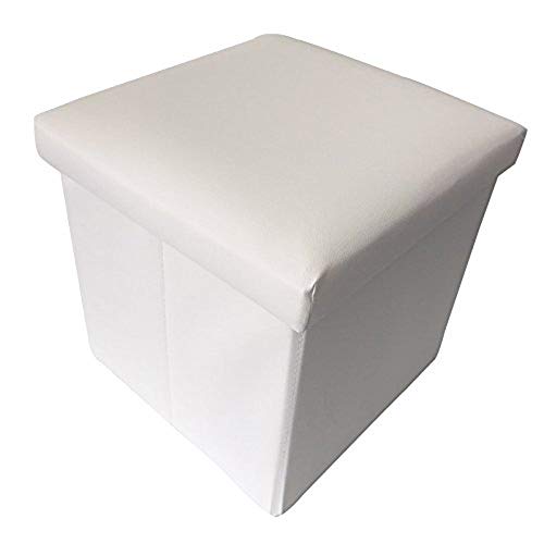 image for Geartist GOO1 Leather Folding Organizer Storage Ottoman Bench Footrest