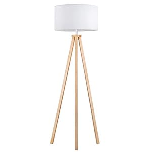 Tomons Tripod Vloerlamp, Traploos Dimbaar Houten Modern Standing Lamp for Living Room Reading Room Bedroom Offices, 8W…